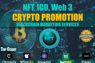 do crypto promotion ico marketing, web3 or nft projects on quality crypto site