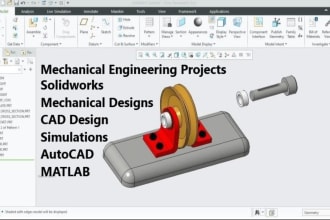 do mechanical engineering projects on solidworks, mechanical design, cad design