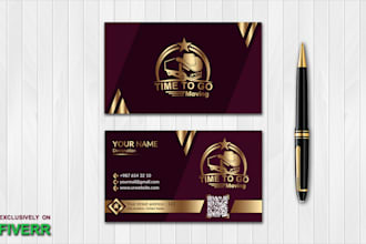 do premium and unique business card design with qr code