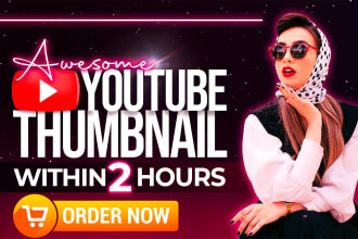 design viral eye catchy clickbait youtube thumbnail super fast