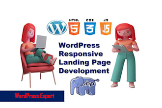 develop or modify wordpress responsive landing page