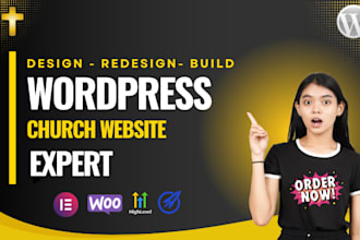 build an attractive church website or ministry website, christian website expert
