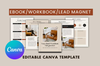 design ebook, lead magnet and workbook in canva pro