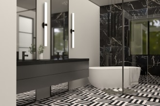 design your bathroom in 2d plans and 3d render views