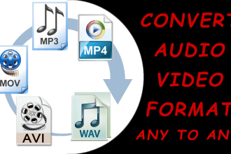 convert any audio or video file to any format wav,mp3,mp4,mov,avi,mkv