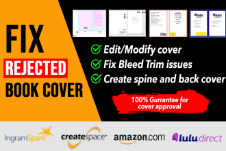 edit format fix book cover kdp ingramspark lulu