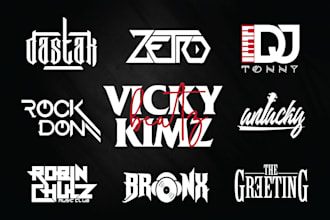 design dj, producer, band, music and business logo