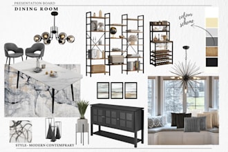 design modern interior mood boards