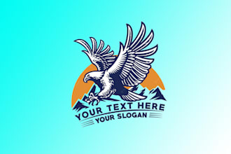 design awesome eagle sport mascot logo with unlimited revision in 15 hours