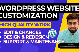 design, customize, migrate, fix, edit, revamp and clone your wordpress website