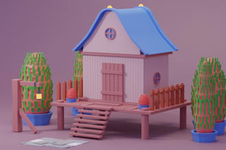 model any scene or character in blender