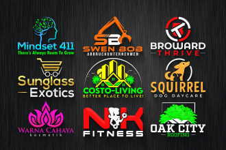 do trendy unique and creative business logo design