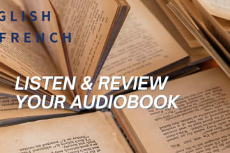 listen and review your french or english audiobook