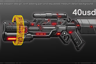 make weapon design for all purposes with my style artwork