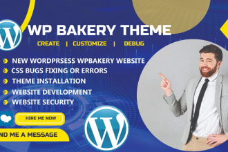design your website with wp bakery website builder tool like elementor