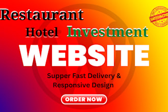 create a design restaurant website in investment insurance fitness hotel website