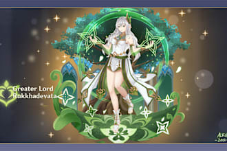 draw your oc or fanart in genshin impact splash art style