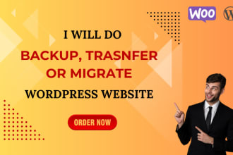 do backup, transfer or migrate wordpress website