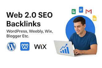 create web 2 0 seo backlinks anchor text wordpress, weebly, wix