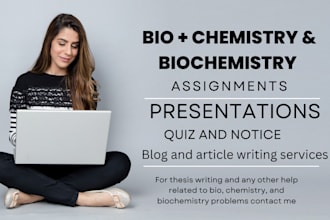 help you in bio chemistry related problems, also teach you