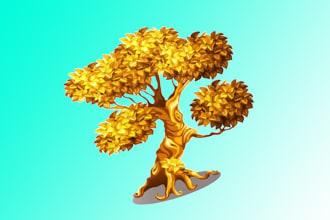 design high quality tree gold logo with express delivery