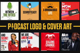 design podcast logo and podcast cover art professionally