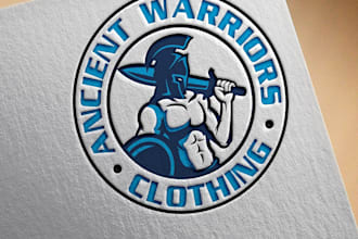 design a professional modern warriors logo