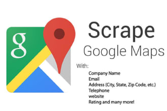 scrape google map or business data with emails