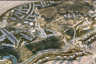 do render 2d 3d master plan, site plan, landscape animation