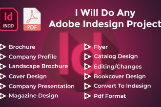 design flyer company profile landscape brochure magazine with adobe indesign