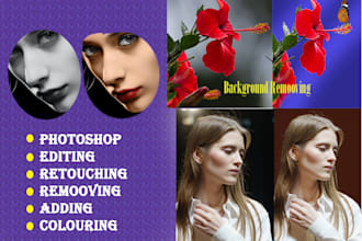 do adobe photoshop photo image editing and mixing ,face retouch