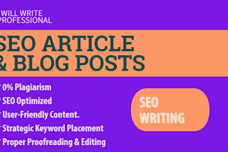 do seo article writing, blog post writing of 2000 words