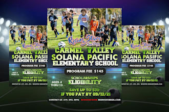 design creative , school flyer , summer camp, sports
