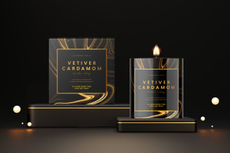 do candle label design or custom candle label