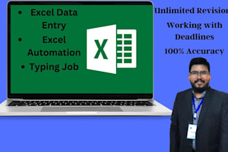 do excel data entry, excel spreadsheets and excel functions