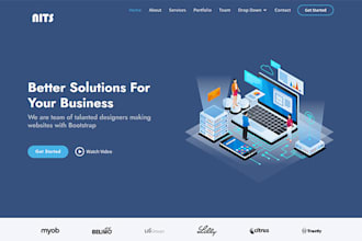 develop a responsive website with html css js