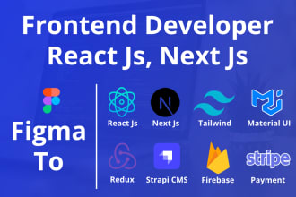 be your react js, next js, tailwind css frontend developer
