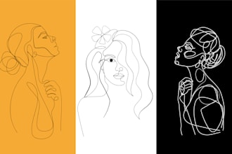 do one line art,minimalist line art illustration for t shirt