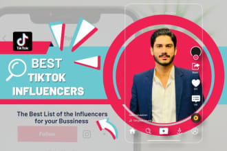 find best instagram tiktok influencer list and youtube influencer list