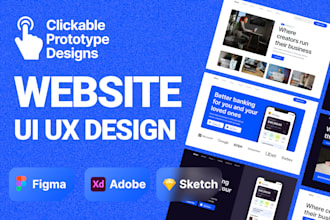 do figma UI UX website design with clickable prototype