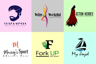create custom trendy simple logo