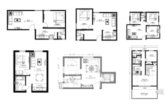 draw floor plan with layout of  house or apartment