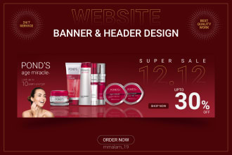design website banners and headers
