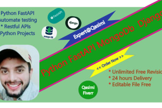 build python fastapi, restful and django apis and API testing