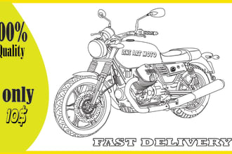 do create a vector outline art product outline drawing illustration 24