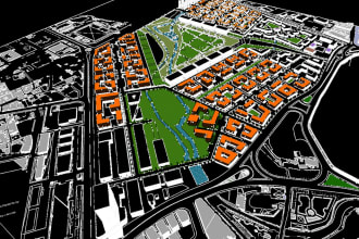 do google map, city or master plan 3d model in sketchup