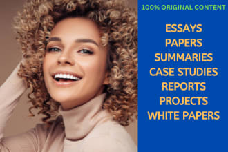 do research and summary writing