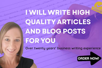 write high quality articles and blog posts