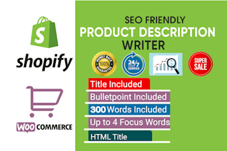 be your shopify expert and product description writer