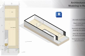 create revit 3d model and 2d plans lod 200